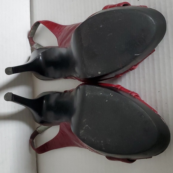 GUESS Slingback PEEP TOE Stilettos Heels Platforms Pumps Shoes Woman's 7 WOMEN'S - Picture 13 of 16